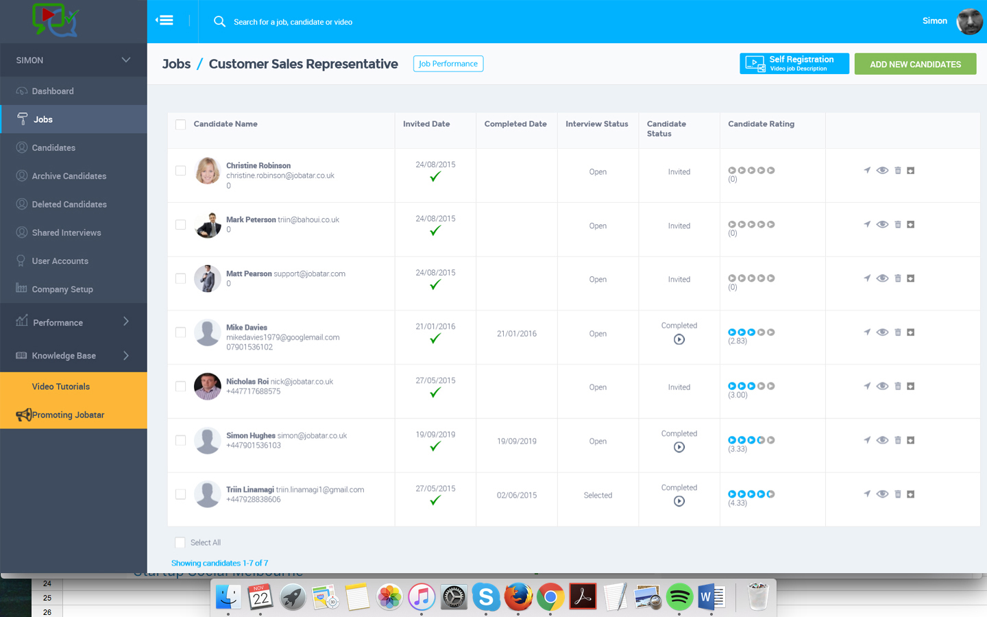 Screen and shortlist candidates