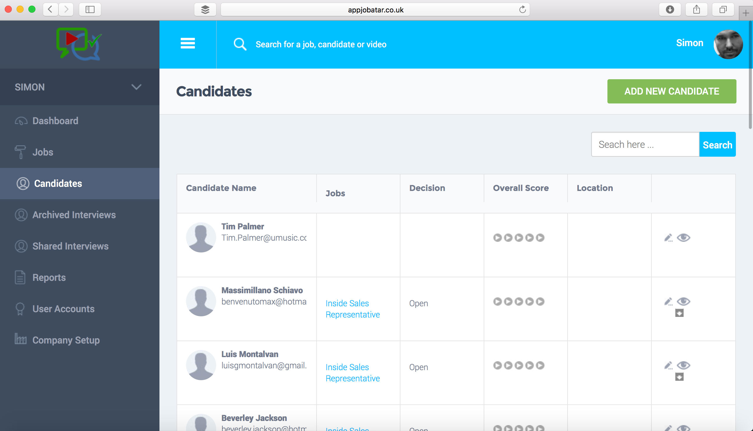 Find the best candidates